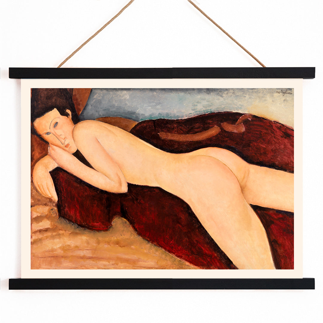 , with wooden magnetic frame on white background