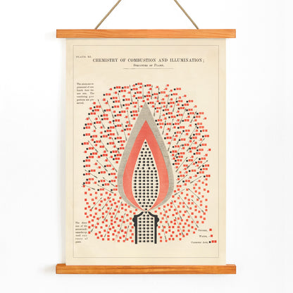 , with wooden magnetic frame on white background