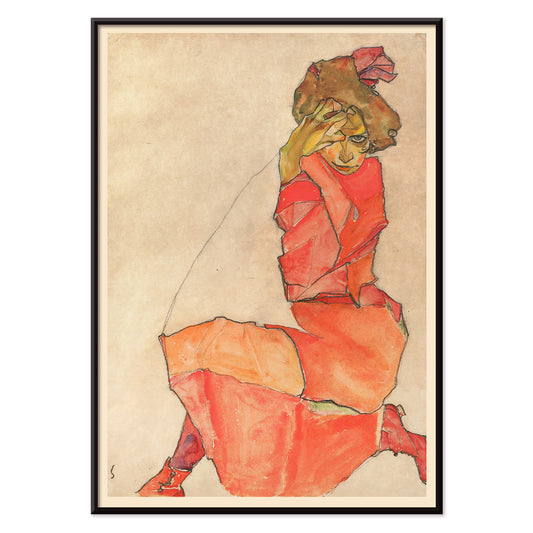 , with black aluminium frame on white background