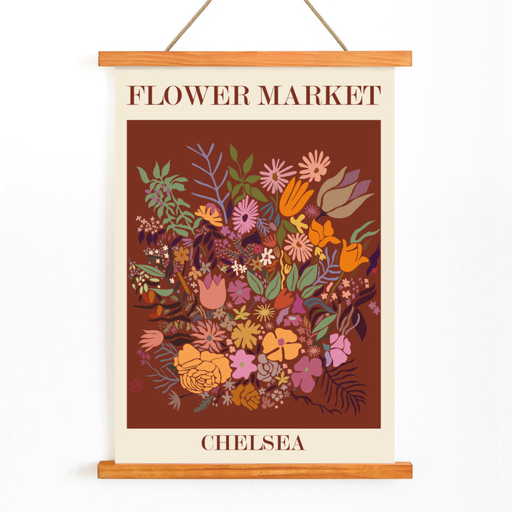 , with wooden magnetic frame on white background