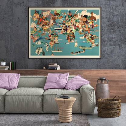 , framed and displayed in home decor