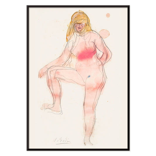 , with black aluminium frame on white background