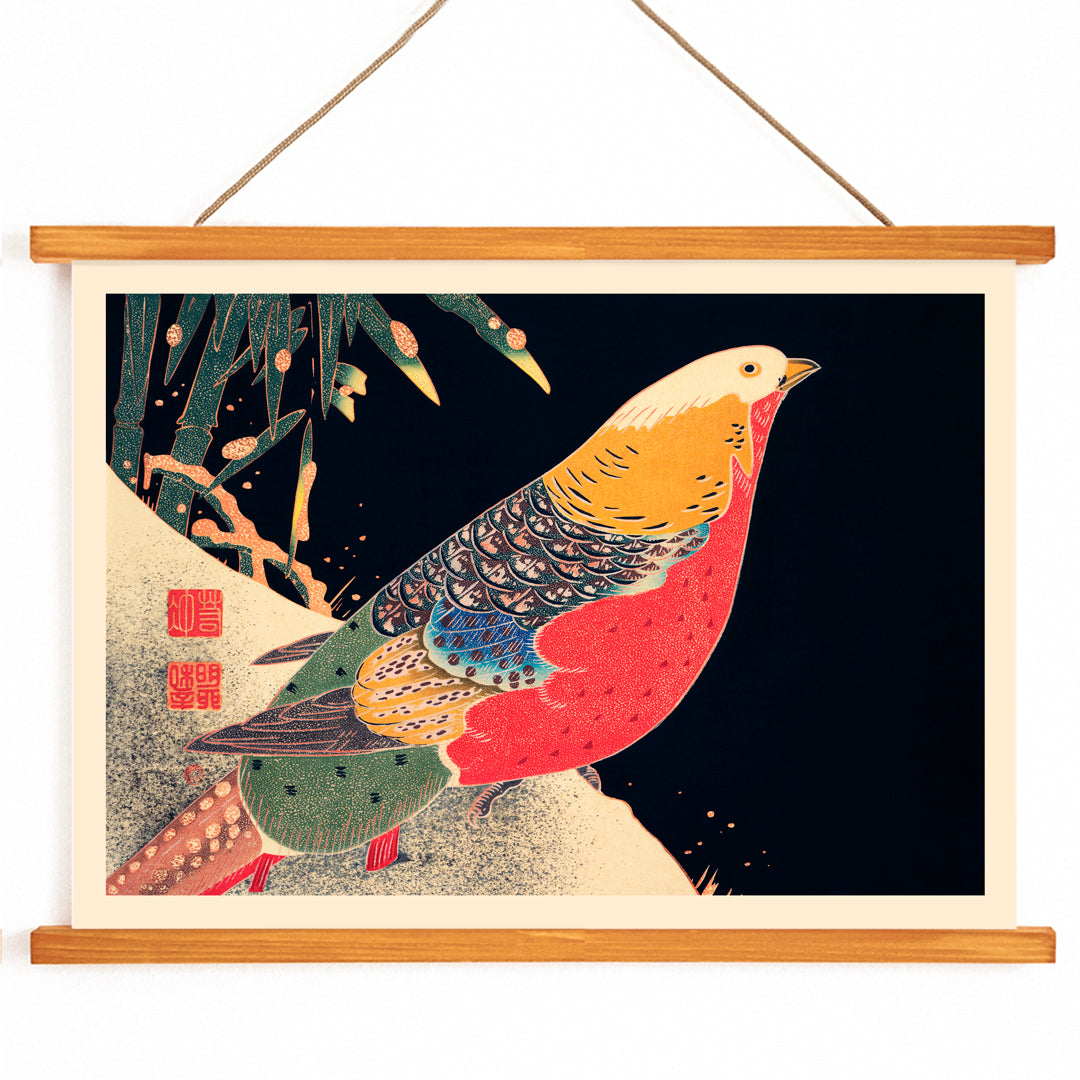 , with wooden magnetic frame on white background